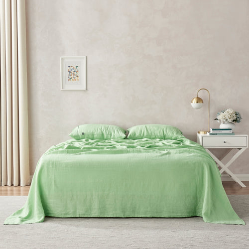 100% European Flax Linen Sheet Set Sage