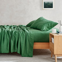 100% European Flax Linen Sheet Set Olive