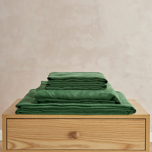 100% European Flax Linen Sheet Set Olive