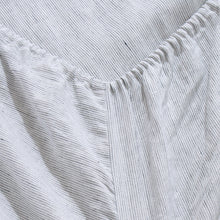 Classic Pinstripe Linen Sheet Set White with Dark Pinstripe