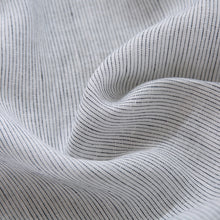 Classic Pinstripe Linen Sheet Set White with Dark Pinstripe