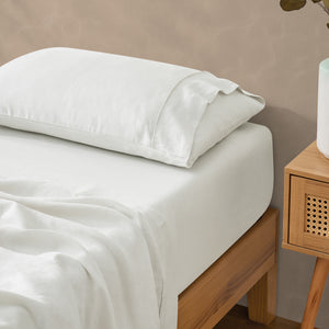 Vintage Washed Hemp Linen Sheet Set Dove Grey