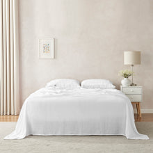 100% European Flax Linen Sheet Set White