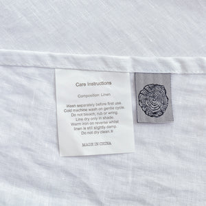 100% European Flax Linen Sheet Set White