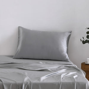 Luxe Mulberry Silk Pillowcase 25 Momme Standard Pillowcase - Grey