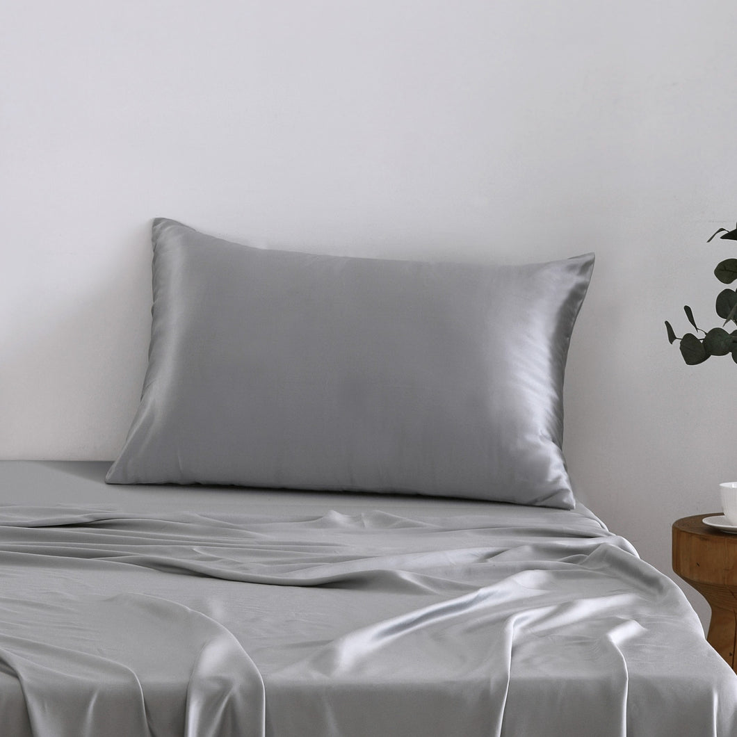 Luxe Mulberry Silk Pillowcase 25 Momme Standard Pillowcase - Grey