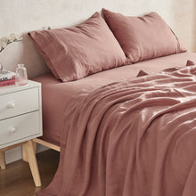 100% European Flax Linen Sheet Set Rose Gold