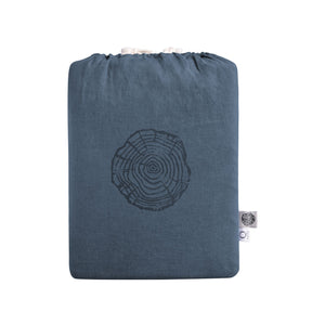 100% European Flax Linen Sheet Set Washed Blue