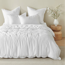 Bamboo Tailored Quilt Cover Set White