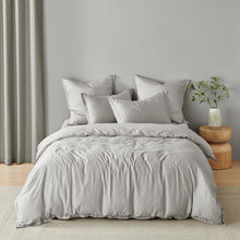 Bamboo Tailored Quilt Cover Set Dove Grey