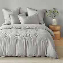 Bamboo Tailored Quilt Cover Set Dove Grey