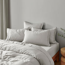 Bamboo Tailored Quilt Cover Set Dove Grey