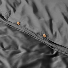 Bamboo Tailored Quilt Cover Set Charcoal