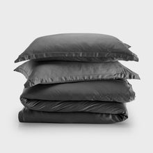 Bamboo Tailored Quilt Cover Set Charcoal
