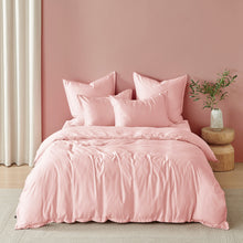 Bamboo Tailored Quilt Cover Set Blush Pink