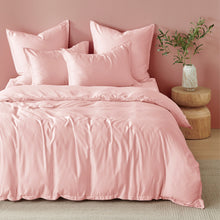 Bamboo Tailored Quilt Cover Set Blush Pink