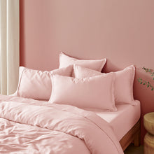 Bamboo Tailored Quilt Cover Set Blush Pink