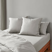 Bamboo Tailored European Pillowcase Dove Grey Twin Pack
