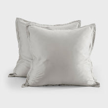 Bamboo Tailored European Pillowcase Dove Grey Twin Pack