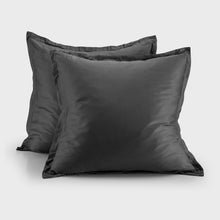 Bamboo Tailored European Pillowcase Charcoal Twin Pack