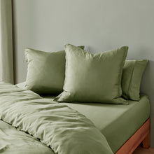 Bamboo Tailored European Pillowcase Eucalyptus Twin Pack