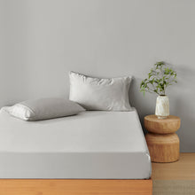 Bamboo Fitted Sheet Set Dove Grey
