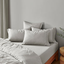Bamboo Fitted Sheet Set Dove Grey