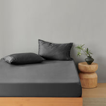 Bamboo Fitted Sheet Set Charcoal
