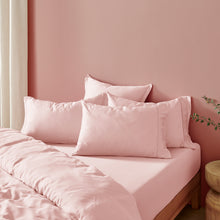Bamboo Fitted Sheet Set Blush Pink