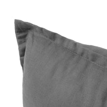 ARDENNE Washed French Linen Cushion with Oxford Edge Birch Grey 50x50cm