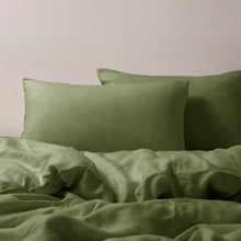 Linen 100% European Flax Linen Quilt Cover Set Hunter