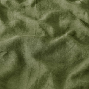 Linen 100% European Flax Linen Quilt Cover Set Hunter