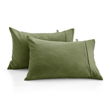 100% European Flax Linen Hunter Standard Pillowcase Twin Pack