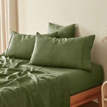 100% European Flax Linen Hunter King Pillowcase Twin Pack