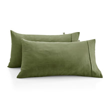 100% European Flax Linen Hunter King Pillowcase Twin Pack