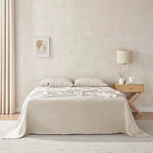 100% European Flax Linen Sheet Set Natural