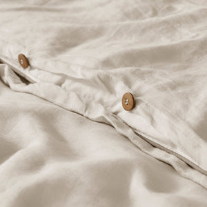 Linen 100% European Flax Linen Quilt Cover Set Natural