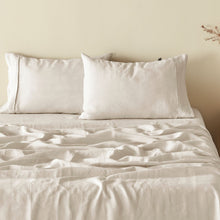100% European Flax Linen Natural Standard Pillowcase Twin Pack