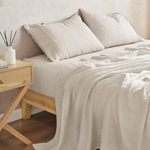 100% European Flax Linen Natural Standard Pillowcase Twin Pack
