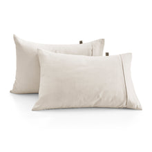100% European Flax Linen Natural Standard Pillowcase Twin Pack