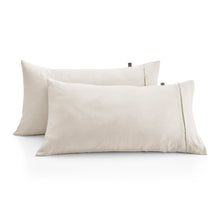 100% European Flax Linen Natural King Pillowcase Twin Pack