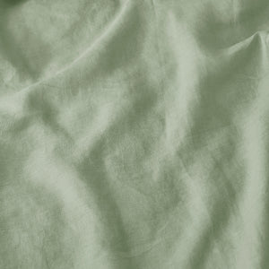 Linen 100% European Flax Linen Quilt Cover Set Willow Green