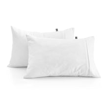100% European Flax Linen White Standard Pillowcase Twin Pack