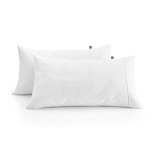 100% European Flax Linen White King Pillowcase Twin Pack