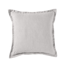 ARDENNE Washed French Linen Cushion with Oxford Edge - Dove Grey