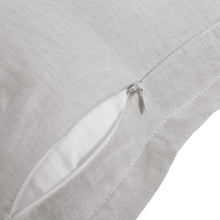 ARDENNE Washed French Linen Cushion with Oxford Edge - Dove Grey