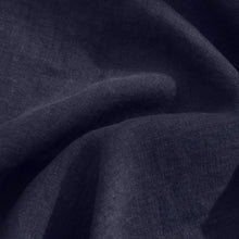 ARDENNE Washed French Linen Cushion with Oxford Edge - Midnight Blue