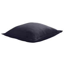 ARDENNE Washed French Linen Cushion with Oxford Edge - Midnight Blue