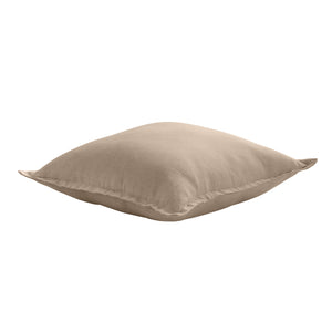 ARDENNE Washed French Linen Cushion with Oxford Edge - Sand