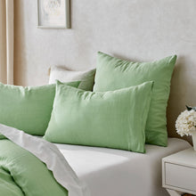 100% European Flax Linen Quilt Cover Set Sage
